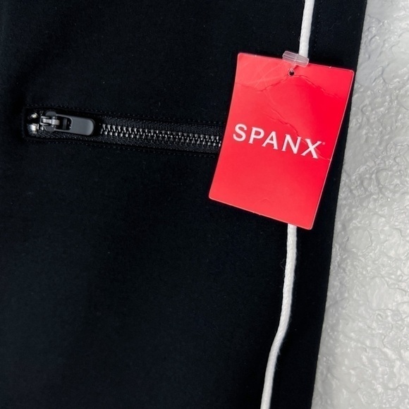 SPANX Piped Perfect Skinny Ankle Pants, Classic Black M - NWT, Chic, Stripe - Picture 4 of 11